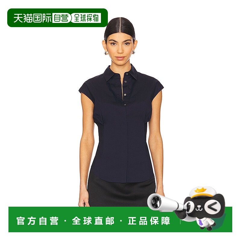 1h可退 香港直邮THEORY 希尔瑞 女士 松紧衬衫 P0304501 blue蓝色