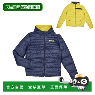 欧洲直邮BOSS 男孩 J26487-616 羽绒服 海蓝色