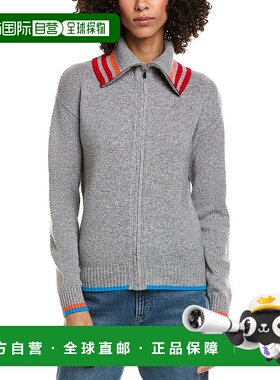 自营InCashmere羊毛拉链开衫-灰色 美国奥莱直发