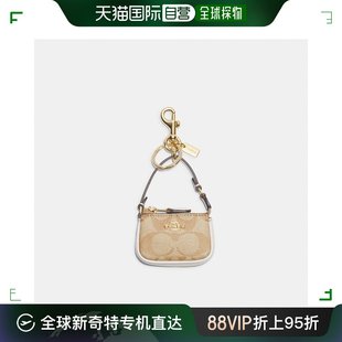 手袋饰物 美国直邮Coach Nolita 金色 Mini 采用标志性帆布制成