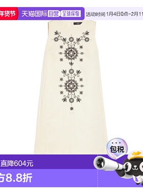 1h可退 香港直邮Weekend Max Mara 女士 米白色帆布连衣裙 251522