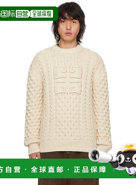 1h可退 香港直邮潮奢 Givenchy 纪梵希 男士 灰白色 4G 针织衫 BM