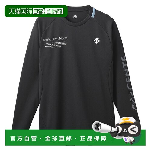 日本直邮DESCENTEVOLLEYBALL 字母休闲长袖T恤 男女同款 DV4FLT01