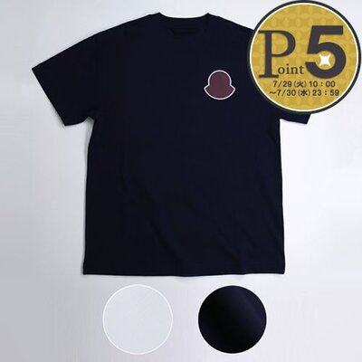日本直邮MONCLER 男士短袖 T 恤 8C00057 89AUG 圆领