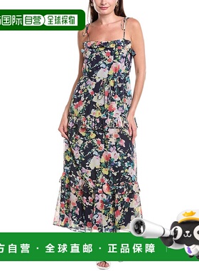 自营 Julia Jordan雪纺迷笛连衣裙-蓝色 美国奥莱直发