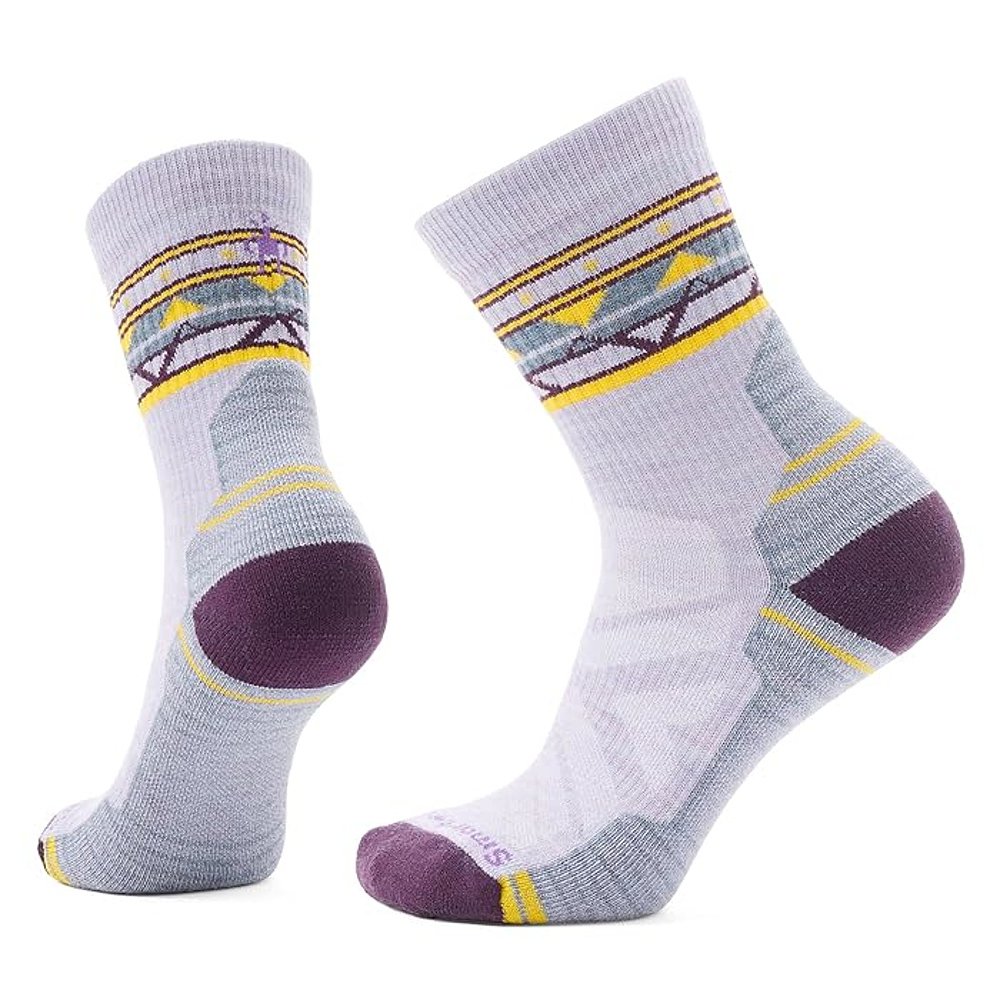 潮奢 smartwool 女士 Hike Valley Mid 浅方形人字纹水手袜