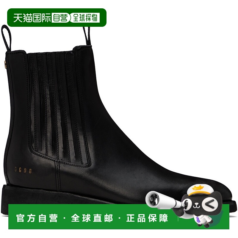 1h可退 香港直邮潮奢 GOLDEN GOOSE 男士 黑色切尔西靴 GMF00540F