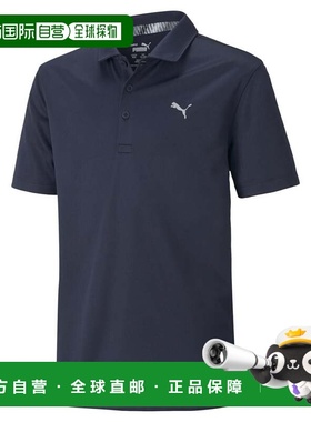 自营Kids Puma Essential Polo Blue Short Sleeve Collared Golf