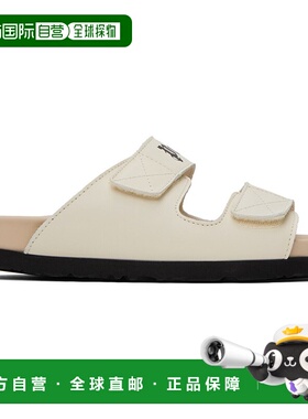 1h可退 香港直邮Palm Angels 棕榈天使 男士 灰白色徽标凉鞋 PMIH