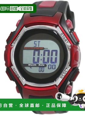 【日本直邮】CREPHA 男士数字电波太阳能手表 黑色FDM7861-RD
