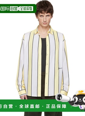 1h可退 香港直邮潮奢 Jacquemus 男士 白色 & 黄色 The Simon 衬