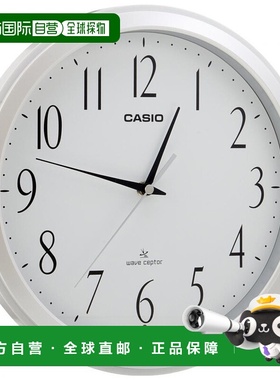【日本直邮】卡西欧 电波壁挂钟表 白色  IQ-1060J-7JF 日本电波