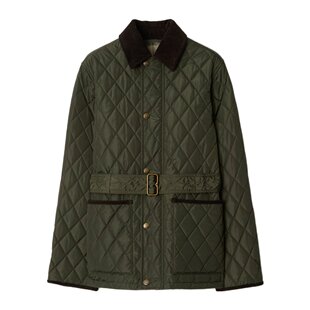 军绿色 BURBERRY AW2025 81103771 绗缝尼龙夹克 女士外套