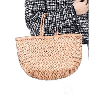 韩国直邮Dragon diffusion小号编织托特包女款棕色皮革篮子包8811