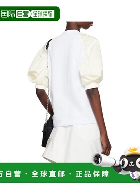 1h可退 香港直邮Sacai 女士 泡泡袖T恤 SCW239 white白色 舒适时