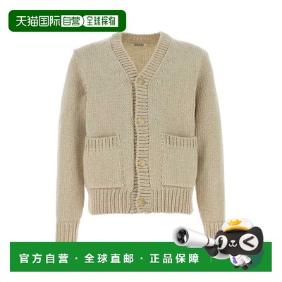 1h可退 香港直邮AURALEE 男士 沙色羊毛混纺针织开衫 A25AC01FWIV