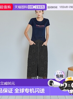 日本直邮日潮 GRL 花卉蕾丝后开衩紧身裙 休闲半身裙蕾丝裙NH49