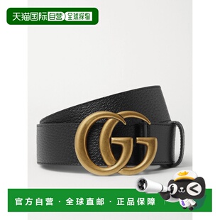 1h可退 香港直邮潮奢 Gucci 古驰 男士 4cm 全粒面皮带腰带 40683