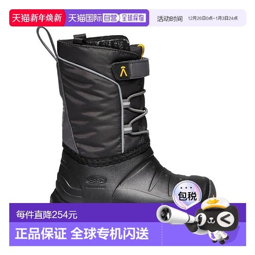 日潮跑腿keen科恩 小童 Rumi 靴子 防水冬靴 Black/Magnet 15