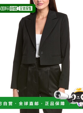 自营all saintsAllSaints Shores短款运动夹克-黑色 美国奥莱直发