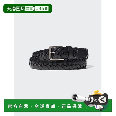 日潮跑腿UNIQLO优衣库 皮革网带 09 BLACK MEN M 皮带478297牛皮
