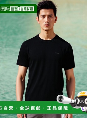 日本直邮ORANGE HUGO BOSS 橙色 T恤 50508243 男士短袖 棉质 圆