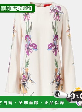 香港直邮La Doublej 女士 Supremes 飘逸花朵针织迷你连衣裙