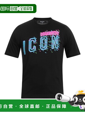 1h可退 香港直邮潮奢 Dsquared2 二次方 男士 T恤 black黑色 舒适