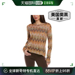 橙色 羊毛混纺毛衣 直发 Missoni 美国奥莱