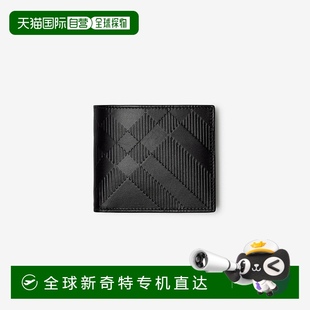 2025 歐洲直郵Burberry 壓花格紋雙折零錢夾
