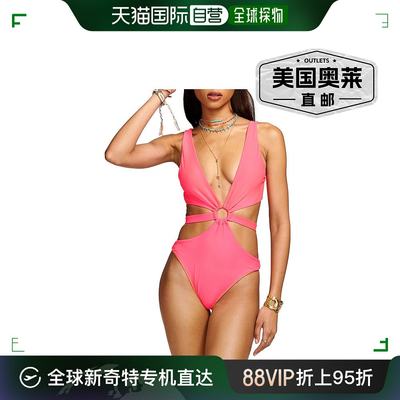 ramy brookLexi 女士 Plunge Monokini 连体泳衣 - 霓虹粉色 【美