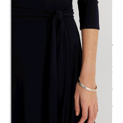 【美国直邮】ralph lauren 女士 连衣裙紧身运动针织腰带条纹露肩