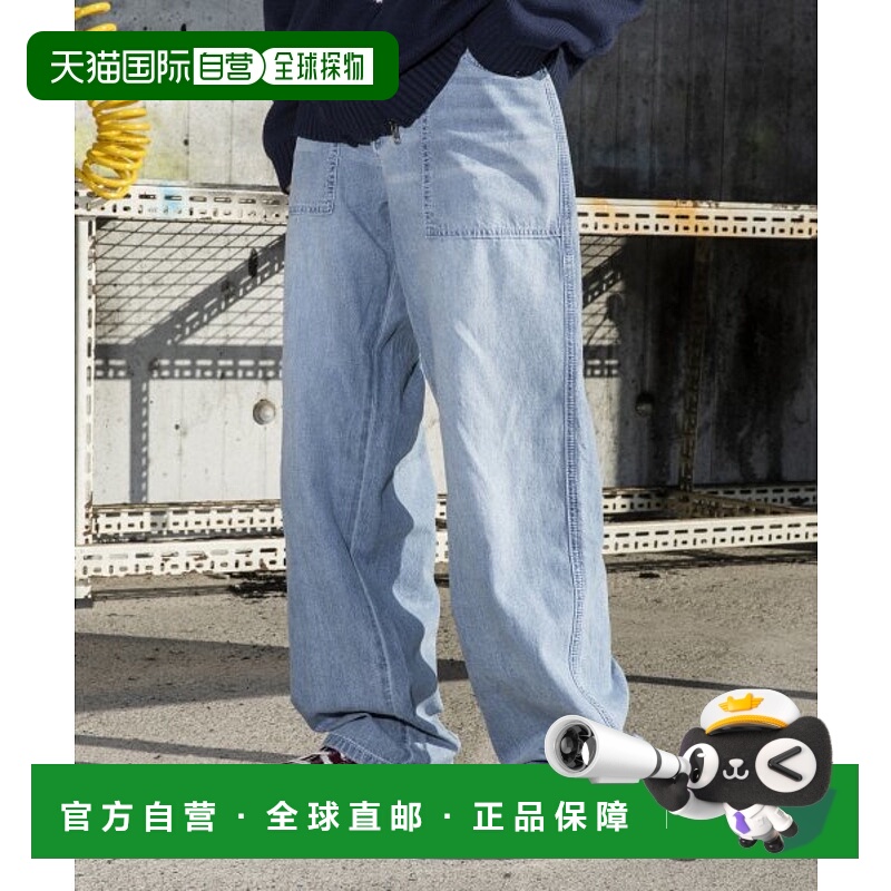 韩国直邮XTONZ 牛仔裤XP141LB韩东旼 泰山 崔竣然同款阔腿裤