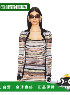 1h可退 香港直邮MISSONI 米索尼 女士 Tones 长袖多色蓝色衬衫 DS