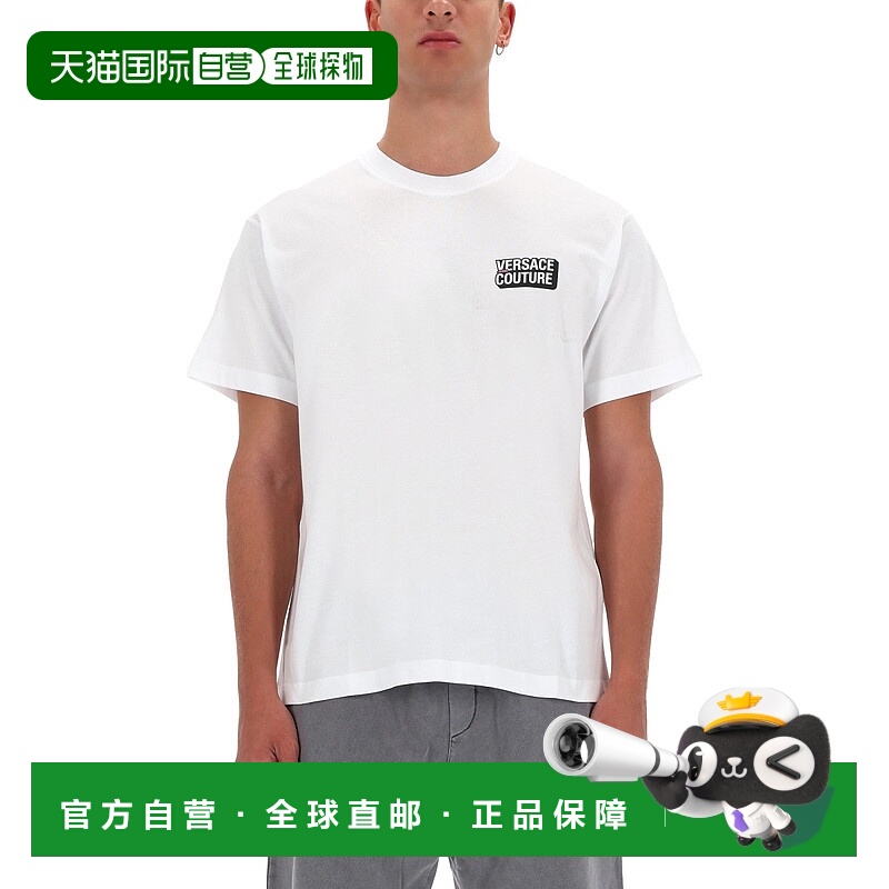 1h可退 香港直邮VERSACE JEANS 男士T恤 79GAHP10CJ01P003 AW2025
