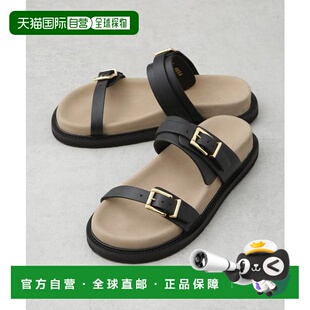 1h可退 日本直邮NANO universe CAMINANDO/双扣凉鞋新款棕色平底