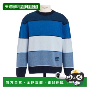 香港直邮Dior 593M625A1008迪奥 条纹混纺羊绒针织衫