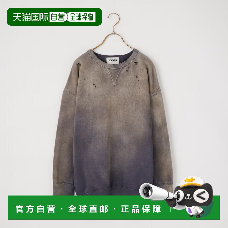 日本直邮BOW WOW 女装 复古双V领卫衣 做旧渐变设【付后1h可退】