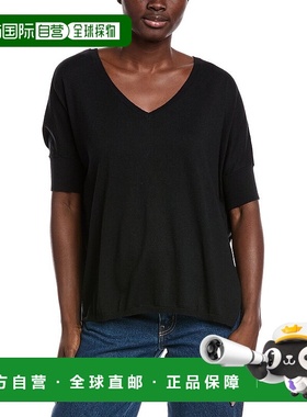 自营 minnie rose米妮玫瑰Pow羊绒混纺毛衣-黑色 美国奥莱直发