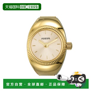 日本直邮Fossil ES5246 女士戒指表金色不锈钢表环