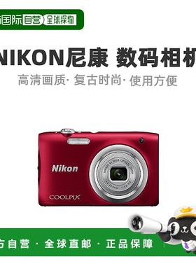 【日本直邮】NIKON尼康数码相机酷派A100光学5倍2005万像素红色A1
