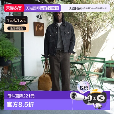 日本直邮Zara宽松版型植绒条纹长裤牛仔裤休闲裤直筒裤