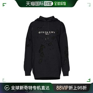 香港直邮潮奢 Givenchy 纪梵希 女士 徽标破洞连帽卫衣 BW900C3Z3