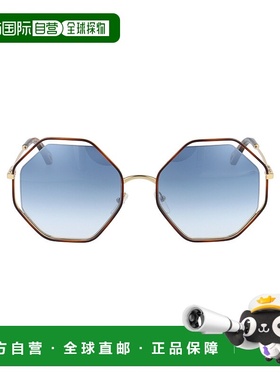 1h可退 香港直邮CHLOÉ 女士太阳镜 CE132S261 AW2024 蓝色 CE132S