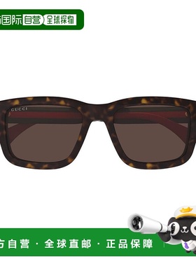 1h可退 香港直邮潮奢 Gucci 古驰 男士 Eyewear 方格太陽眼鏡 GG1