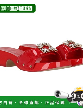 自营Roger Vivier 女款 Red Mule - 红色 美国奥莱直发厚底女鞋
