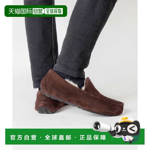 日本直邮UGG ASCOT男士莫卡辛鞋 M [UGG0004000004] 深棕色乐福鞋