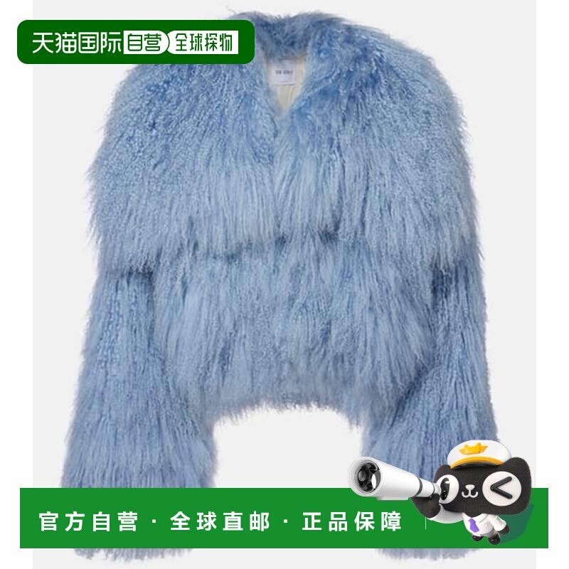 1h可退 香港直邮The Attico 女士 毛羊皮夹克 blue蓝色 舒适时尚