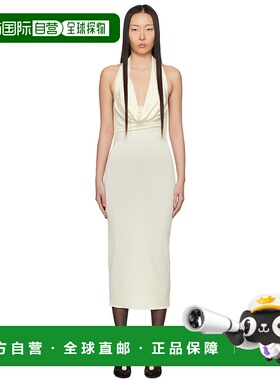 1h可退 香港直邮潮奢 magda butrym 女士 灰白色垂领连衣裙 23942