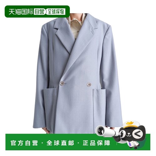 香港直邮LEMAIRE 女士西服 JA1073LF414BL720 SS2025 灰色 双排扣